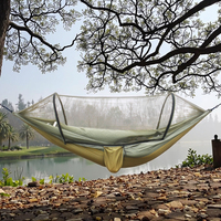 Hamac de camping portable en nylon double avec moustiquaire facile à suspendre pour une utilisation en extérieur