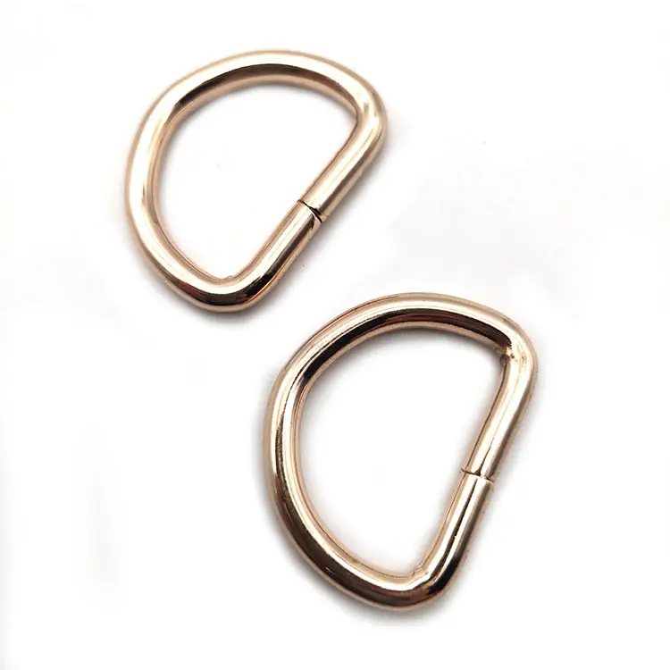 Yyx anel d de metal personalizado, venda personalizada anel cor dourada chapeamento para bolsa alça cinto fivela abridível d anel para bolsa de mão