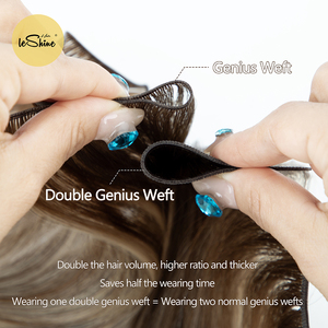 Nueva Llegada 100% Extensiones de Cabello Humano Ruso Volumen Invisible Grueso para Genius Trama Teñida Cabello Doble Dibujado - Product Image 4