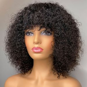 Perruques Courtes Bouclées Pixie en Gros, Sans Colle, Vente Directe Usine, Cheveux Brésiliens Bruts, Perruques Bob en Cheveux Humains Fabriquées à la Machine pour Femmes - Product Image 4