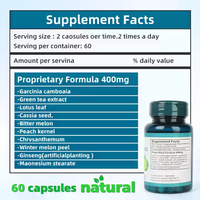 Meilleures capsules énergétiques Garcinia Cambogia pour booster le métabolisme, compléments alimentaires pour la perte de poids chez les femmes et les hommes, fabriquées en usine CGMP