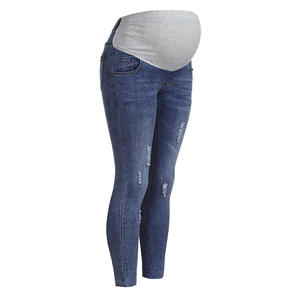 Jeans déchirés pour femmes, vêtement de maternité de haute qualité, nouvelle collection 6xl, extensible, taille haute, vente en gros - Product Image 2
