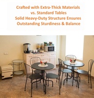 Conjunto de Muebles de Jardín para Patio, Mesa y Sillas de Hierro, para Exteriores, Camping, Té, Jardín, Cafetería, Restaurante, Uso Doméstico