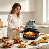 ANBOLIFE OEM Friteuse à air portable en verre 4-en-1 non toxique 1,5/4L sans PFAS avec contrôle numérique, appareils de cuisine conformes ROHS