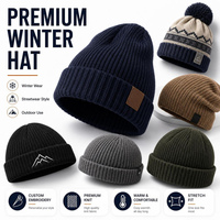 Bonnet tricoté unisexe personnalisé, bonnet d'hiver en acrylique uni, vente en gros, bonnets bon marché pour adultes