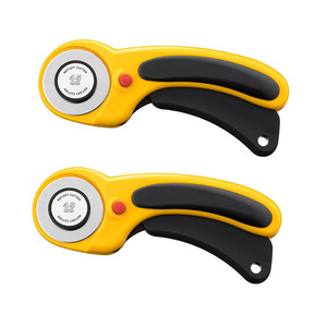 2 Pack 45mm rotatorio blocco di sicurezza taglierina coltello per il taglio tappeto tessuto in pelle con lama di taglio rotante - Product Image 1