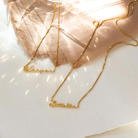 Collares Personalizados Emanco, Joyería de Moda Exquisita, Collares Minimalistas con Letras, Creando un Collar con Colgante de Nombre Único
