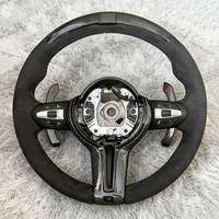 Volant sport en fibre de carbone LED pour BMW F10 F11 F12 F15 F16 F20 F21 F23 F25 F30 F31 F32 F33 F34 F36 F07 E90 E60 M6 M3 M5
