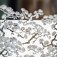Fancyfix pin arbre UV bloquant PVC fenêtre Film statique s'accrochent Protection de la vie privée pour la maison chambre bureau hôtel décor