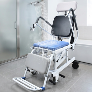 Chaise de douche inclinable avec siège de toilette pour la mobilité en salle de bain MDMA - Product Image 1