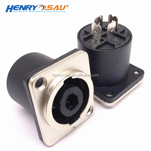 31*26 Mét Vuông Bạc Speakon Nối Ổ Cắm 4 Pin Cắm Điện Với Tấm Kim Loại Nữ Bảng Điều Chỉnh Gắn Kết Nối Cho Video <span class=keywords><strong>Speaker</strong></span> - Product Image 4