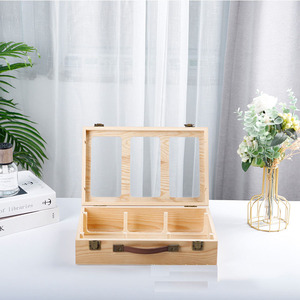 Caja de almacenamiento de miel de madera rectangular de pino con cerradura y ventanas de vidrio para envasado de alimentos - Product Image 2