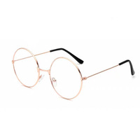 Lunettes anti-lumière bleue 2023, lunettes optiques rétro en métal, lunettes rondes plates