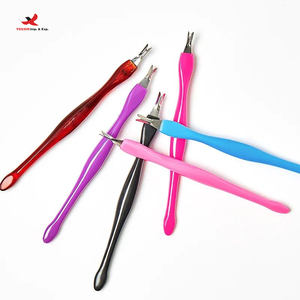 Couteau à cuticules HQ Mixed Proc Discount, double tête en acier inoxydable, forme en V, pour enlever les peaux mortes, pousse-cuticules - Product Image 2