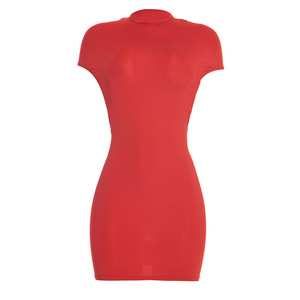 Robe d'été pour femmes Viviblook C26DS023, nouvelle robe décontractée unie, sexy, dos nu, moulante, mini robe de soirée - Product Image 6