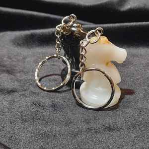 Porte-clés en résine transparente avec des détails intégrés inspirés de la nature, finition polie, accessoire léger pour clés, sacs à main et significatif - Product Image 1