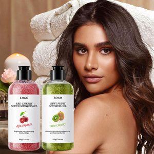 Esencia <span class=keywords><strong>de</strong></span> fruta personalizada, cereza y kiwi, VC, EXFOLIANTE SUAVE, brillo, hidratante, <span class=keywords><strong>Gel</strong></span> <span class=keywords><strong>de</strong></span> ducha <span class=keywords><strong>de</strong></span> limpieza profunda para hombre y mujer - Product Image 1