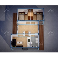 Maisons conteneurs modulaires détachables modernes de luxe de haute qualité Maisons préfabriquées