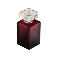 Botol Parfum Kaca Transparan Mewah 50ml dengan Tutup