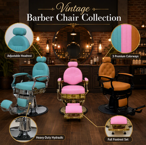 Sillón de Barbería Vintage, Hidráulico y Resistente, con Reposacabezas y Reposapiés Ajustables, Color y Logotipo Personalizables, Venta al Por Mayor para Salones - Product Image 5