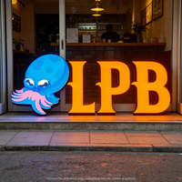 Lettres lumineuses sans cadre résistantes aux intempéries, logos publicitaires commerciaux et enseignes publicitaires personnalisées