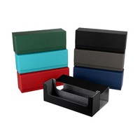 Boîte de jeu de cartes en cuir PU de forme rectangulaire de qualité supérieure avec plateau à dés