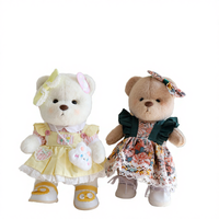 Ours en peluche Lina de 30 cm en coton fait main, personnalisable, pour remplacement de poupée Teddy Tales, cadeau unisexe, accessoires vestimentaires