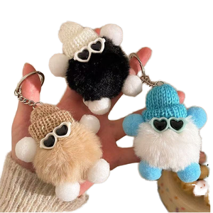 سلسلة مفاتيح سيارة جنية كرة فحم صغيرة ، لعبة قطيفة لطيفة ، ملحق شماعات حقيبة - Product Image 3