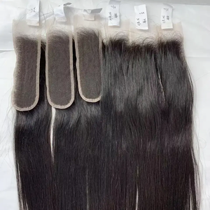Prêt à expédier meilleure qualité naturel noir couleur vierge Remy cheveux 2x6 HD suisse dentelle fermeture 100% cheveux humains en Stock - Product Image 3