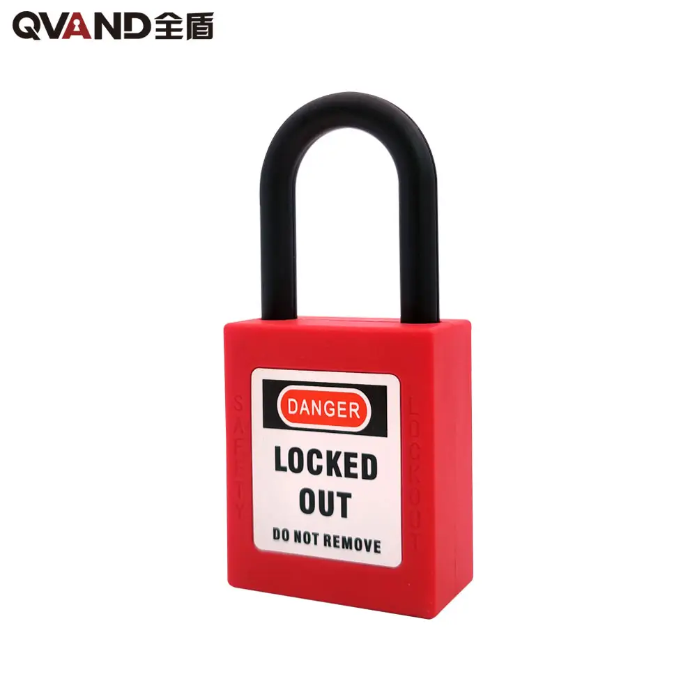 QVAND safety plastic padlocks blue with master key non conductive insulated china lockout