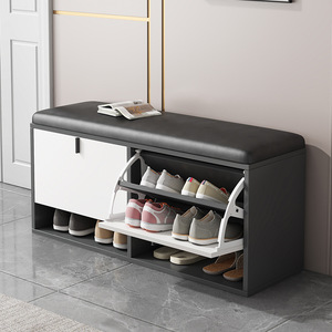 Meuble d'entrée de salon tiroir rotatif étagère de <span class=keywords><strong>rangement</strong></span> pour <span class=keywords><strong>chaussures</strong></span> armoire Sapateira Zapatero <span class=keywords><strong>banc</strong></span> à <span class=keywords><strong>chaussures</strong></span> en bois avec coussin de siège - Product Image 2