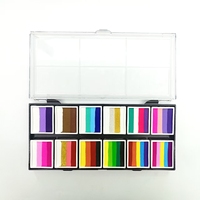 Palette de peinture pour le visage et le corps professionnelle à base d'eau, non toxique, à base de plantes naturelles, 12 couleurs UV néon fluorescentes pour enfants et adultes