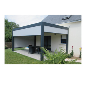 Motorizada retráctil de rejilla de techo bioclimática de aluminio pérgola glorieta cubierta al aire libre Kit de - Product Image 5