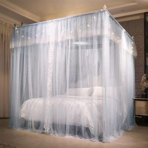 <span class=keywords><strong>Moustiquaire</strong></span> de lit pliable personnalisable Palace King à trois portes, épaissie et densifiée, en dentelle, écologique, toutes saisons, en LLIN - Product Image 5