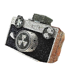 Bolso de Noche Vintage para Mujer con Cristales y Diamantes de Imitación, Cartera de Mano Elegante para Invitadas de Boda y Fiestas Temáticas - Product Image 4