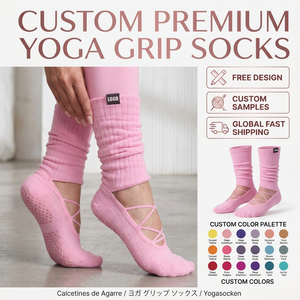 <span class=keywords><strong>Calcetines</strong></span> Antideslizantes con Cordones <span class=keywords><strong>para</strong></span> Yoga, Pilates y Barre, con Logotipo Personalizado, Venta al Por Mayor <span class=keywords><strong>para</strong></span> Estudios de Fitness y Compradores al Por Mayor - Product Image 1