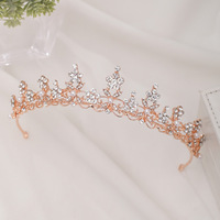 Bijoux mariage cheveux accessoires strass cristal fleur diadème femmes anniversaire couronne décoration