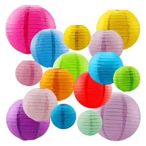 High quality various size colors customized printing Chinese fabric paper lantern for wedding,Decoration,Christmas