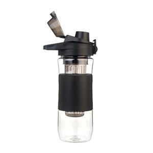 Gourde écologique 550ml, pour infusion à thé, avec couvercle gonflable, infuseur de fruits, pour la gym, le sport, nouveauté, couleurs assorties - Product Image 2