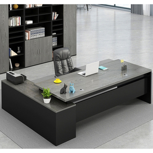 Modern Black Ceo Executive Manager Escritorio en forma de L Boss Director President Table Office Commercial Business Furniture - Product Image 2