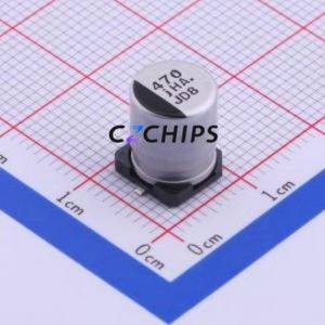 Condensateur électrolytique en aluminium SMD EEEHAJ471UAP, SMD, D8xL10.2mm 470uF 20% 6.3V 300mA-120Hz - Product Image 1