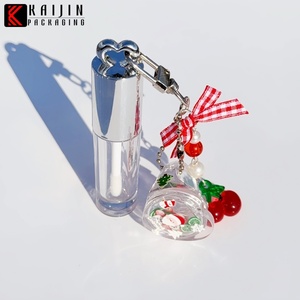 Tùy Chỉnh Son Bóng Ống 2.5Ml Có Thể Tái Chế Hình Tròn Bạc Rỗng <span class=keywords><strong>Lip</strong></span> <span class=keywords><strong>Gloss</strong></span> <span class=keywords><strong>Container</strong></span> Với Tình Yêu Hình Dạng Nắp Và Mặt Dây Chuyền - Product Image 2