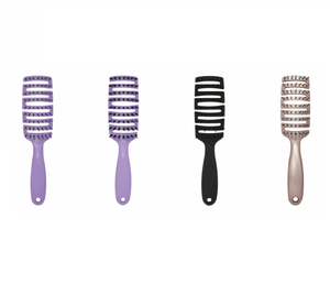 Brosse à cheveux professionnelle à rouleau en céramique E Handle avec poignée en caoutchouc antidérapante pour démêler et lisser les cheveux en douceur - Product Image 1