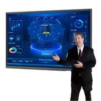Tableau numérique 4K de 55 pouces, Android 14, écran tactile infrarouge, affichage intelligent pour salle de classe, diffusion sans fil pour l'enseignement interactif
