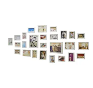 Photo wall 26 frame all white hanging decorative painting soft frame with painting core