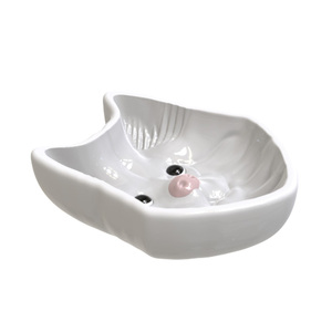 Tazón de Cerámica de Alta Gama para Mascotas, Diseño de Escultura 3D, Personalizable, Ecológico, Antideslizante, OEM ODM Europeo Americano - Product Image 2