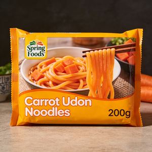 Nouilles Udon à la carotte saines et faibles en sodium, végétaliennes et pour régime végétarien - Product Image 1