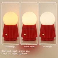 Lampe tactile rechargeable à piles, lampe LED pour chambre à coucher, 3 couleurs, intensité réglable, veilleuse LED pour enfants pour chambre à coucher