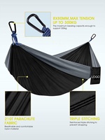 Léger Double 70D Nylon Suspendu Lit Chaise Hamacs pour Plage Patio Randonnée avec Corde-pour Sac À Dos Tissu À Faible quantité minimale de commande