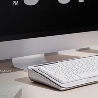 Tablero de vidrio de venta superior, tablero de vidrio organizador de escritorio, tablero blanco de borrado en seco de escritorio, Bloc de notas de computadora con superficie de escritura de vidrio